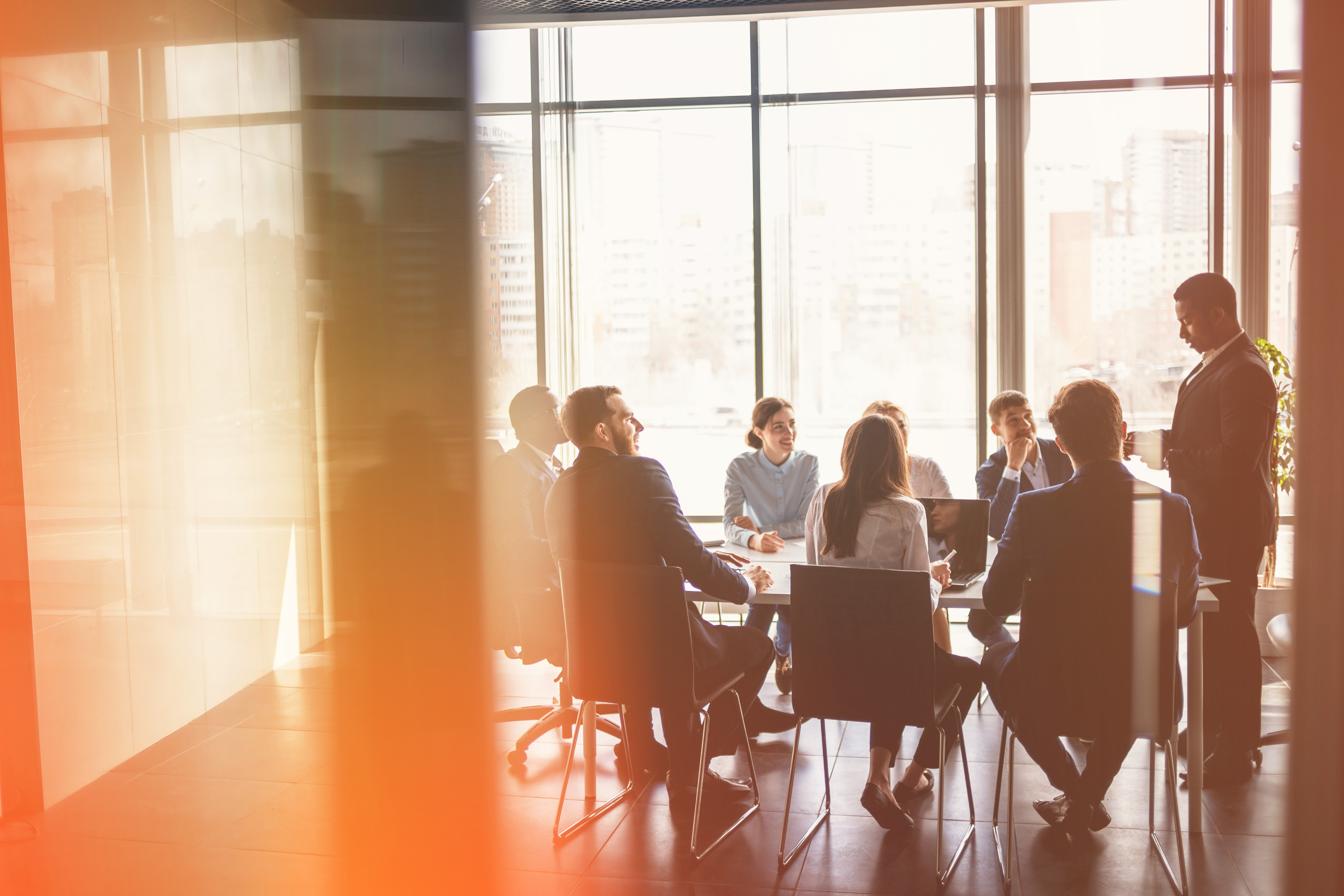 Group Meeting in a Board Room