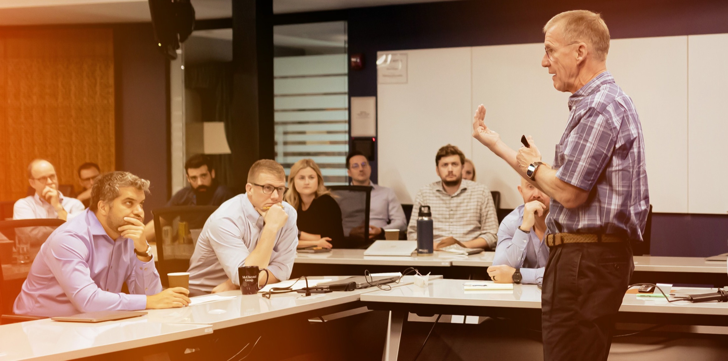 Presentation with Leader and Group of Employees